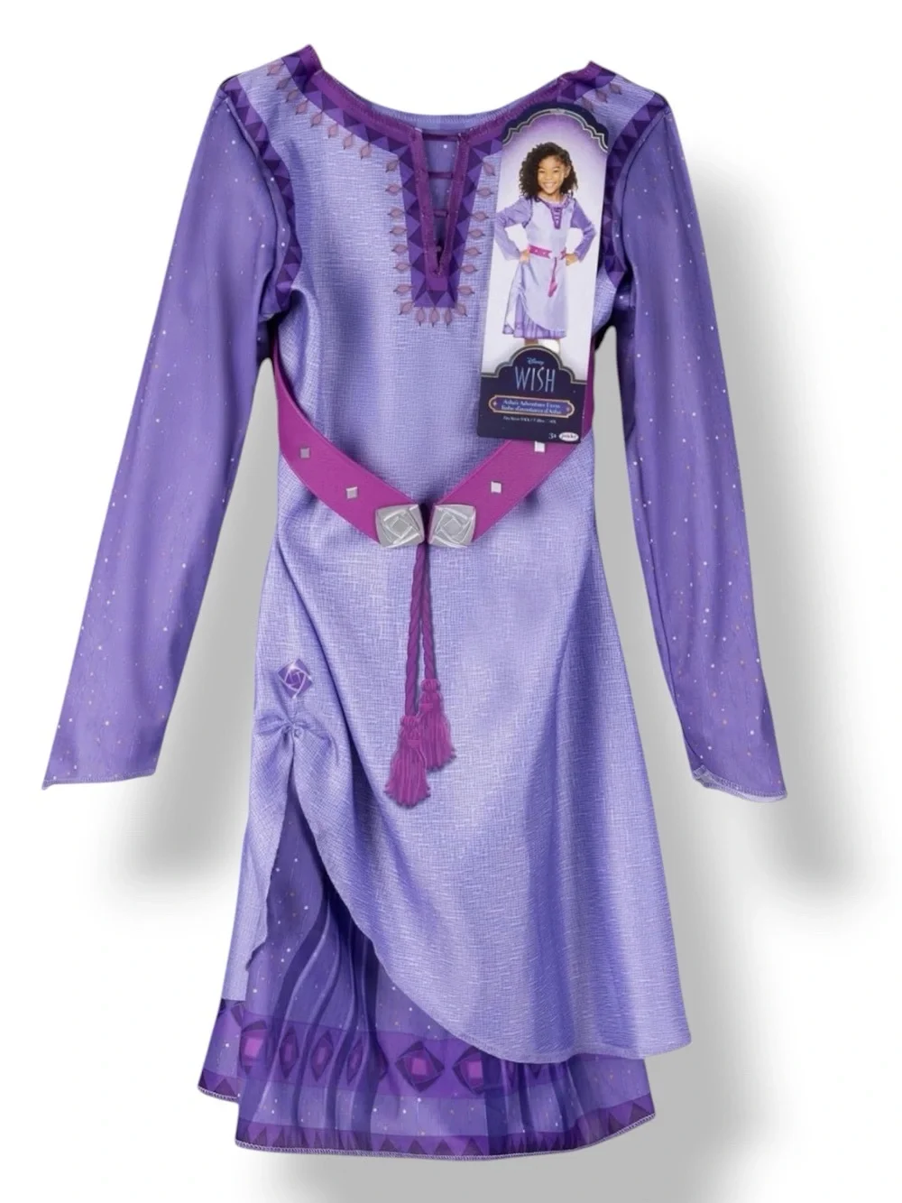 Disney Wish Asha Adventure Dress Up Costume Purple Girls Small 4-6X NEW
